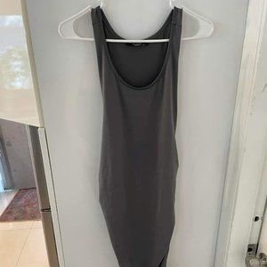 Zeagoo Sexy Ruched Bodycon dress DARK GREY